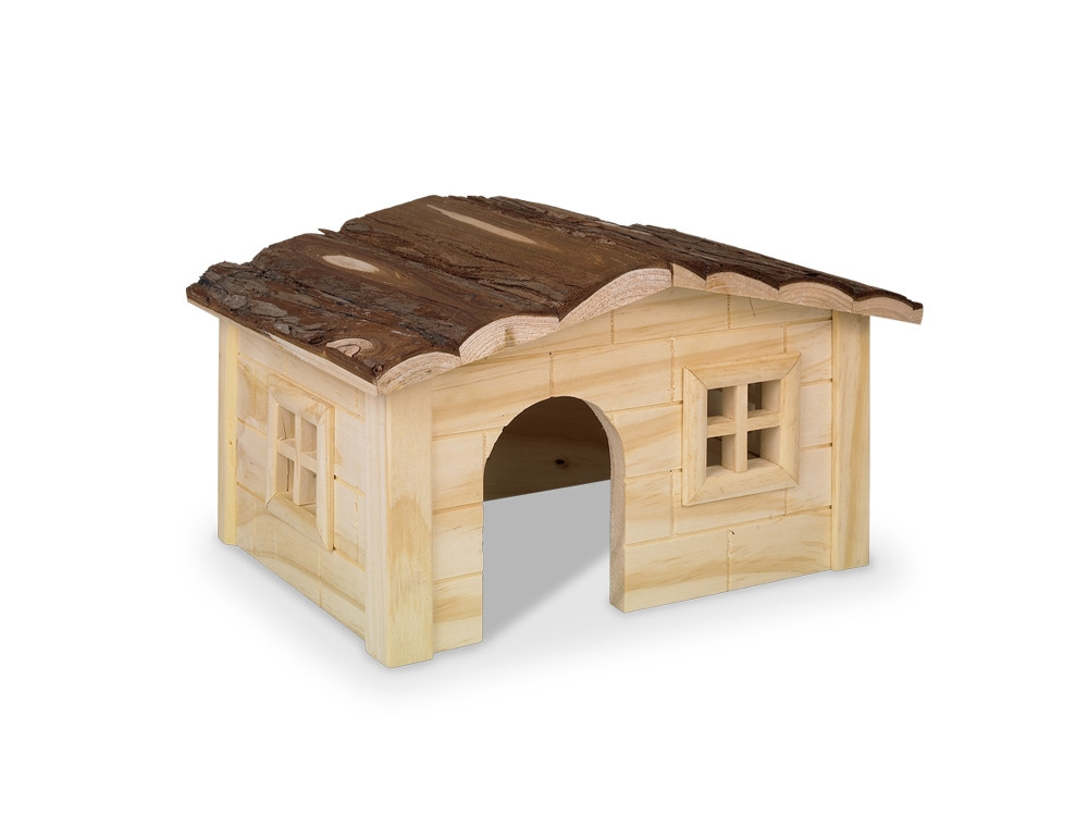 BOS Knaagdier houten huis "DINKY" 20 x 14 x 12 cm 