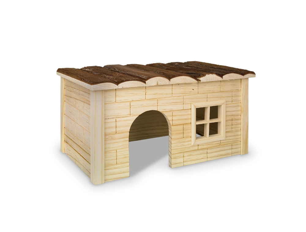 BOS Knaagdier houten huis "HANNI" 40 x 23 x 20 cm 