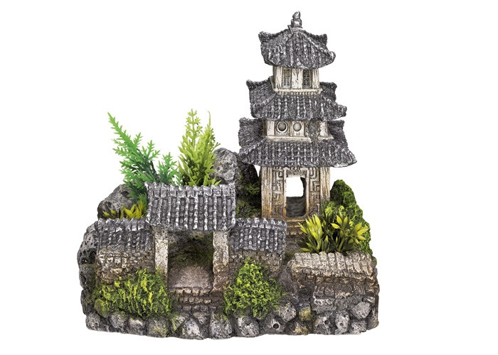 Aqua Ornaments "AZIATISCHE TEMPEL" - met planten
