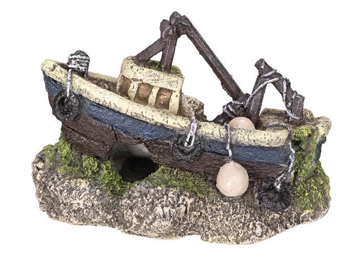 Aquaornamenten "BOOT" L13 x B6,7 x H8,7 cm 