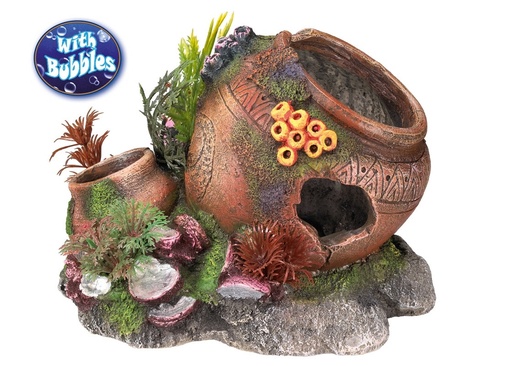 [NB28068] Aqua Ornaments "POT MET SCHELPEN" - met planten