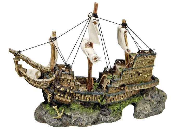 Aquaornamenten "SCHIP" L33 x B13 x H23 cm 