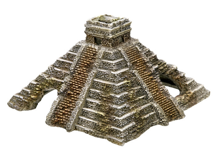 Aquaornamenten "MAYA PIRAMIDE" L16 x B16,5 x H10 cm 