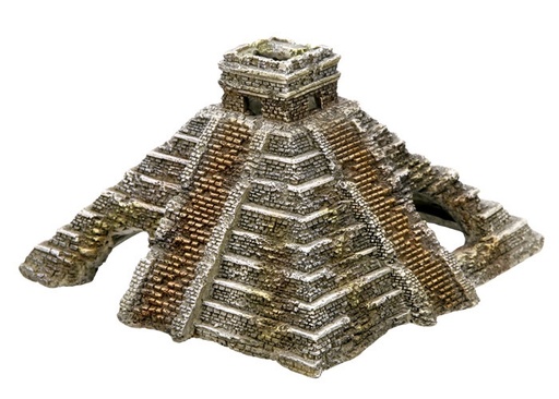 [NB28191] Aquaornamenten "MAYA PIRAMIDE" L16 x B16,5 x H10 cm 