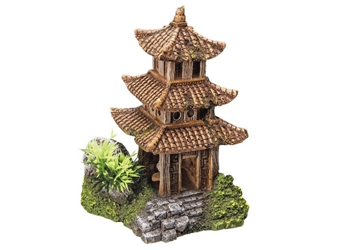 [NB28216] Aqua Ornamenten "AZIATISCHE TEMPEL" met planten