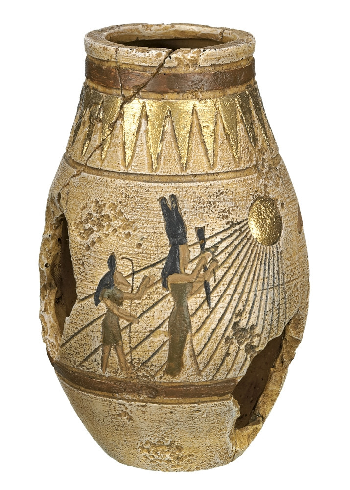 Aquaornamenten "EGYPTISCHE POT" 8,0 x 8,0 x 12,5 cm 