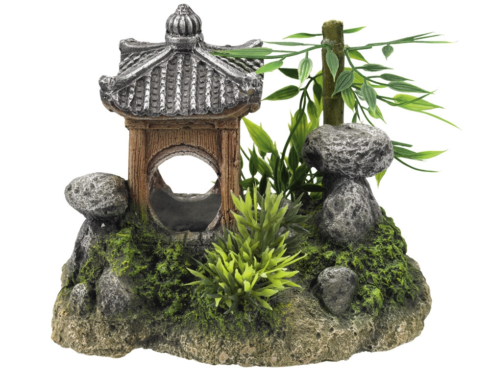 Aqua Ornaments "AZIATISCHE TEMPEL" - met planten 