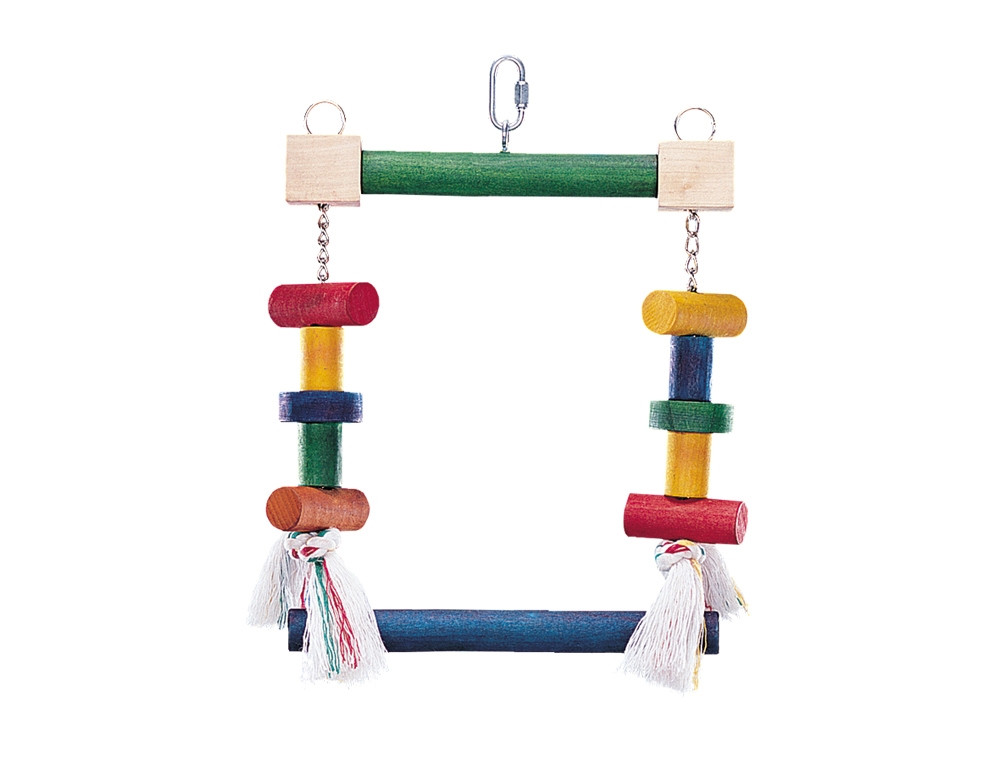 Kooispeelgoed, schommel 14 blocks; 23 x 21 cm 