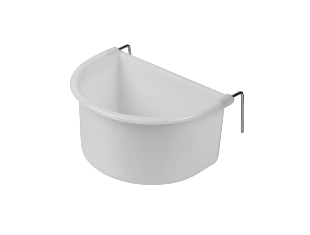 Coopbeker met metalen haken 225 ml wit
