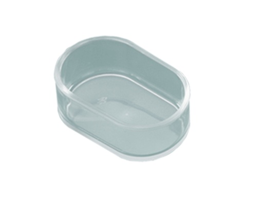[NB36040] Voerbak ovaal 7,0 x 3,5 cm transparant