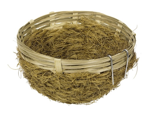 [NB42060] Bamboe nest met kokos large, 13 x 6 cm 