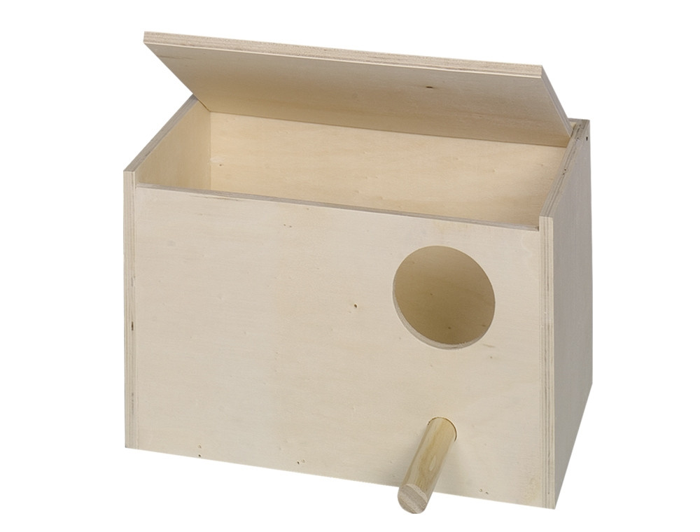 Parkietennestkast horizontaal 40 x 25 x 25 cm 