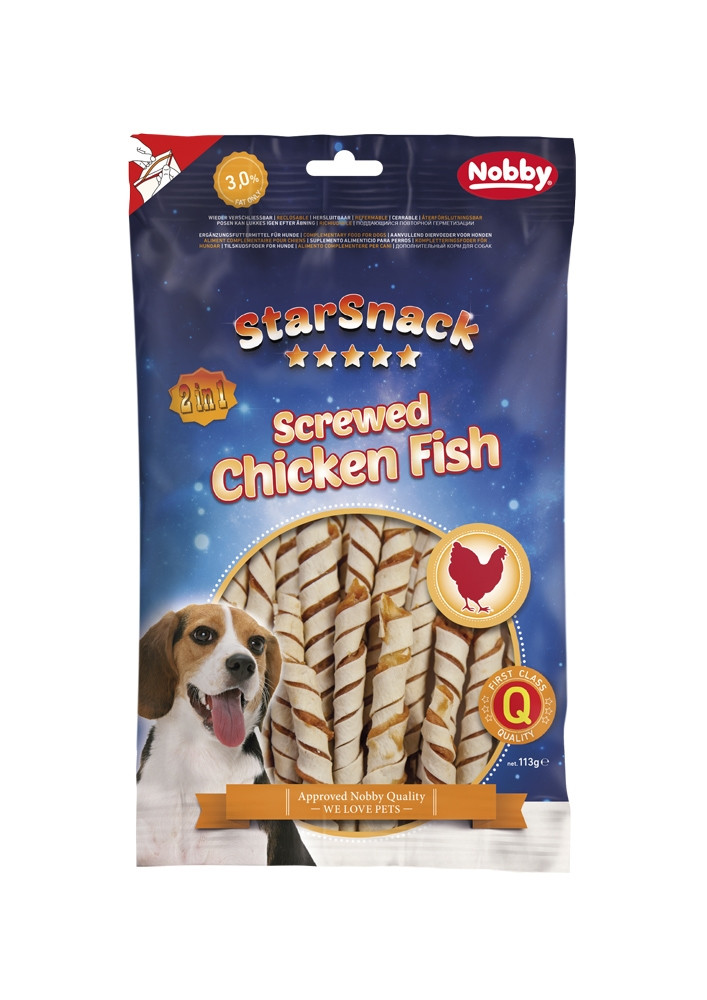 StarSnack geschroefde kippenvis 113 g 