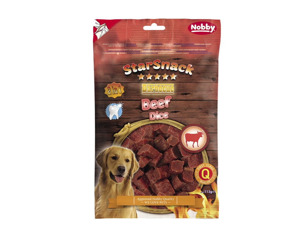 StarSnack Barbecue Rundvlees Dobbelstenen  113 g 