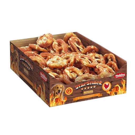 [NB50871] StarSnack Barbecue Kip Pretzel S display  1,75 g, 6,5 cm 