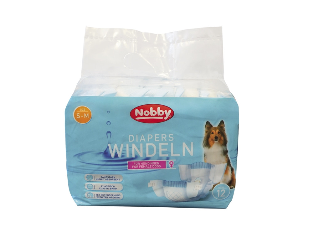 Luiers voor vrouwelijke honden 12 st.; S-M ; 28 - 40 cm 