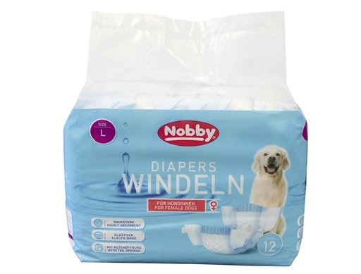 [NB57174] Luiers voor vrouwelijke honden 12 st.; L ; 38 - 56 cm 