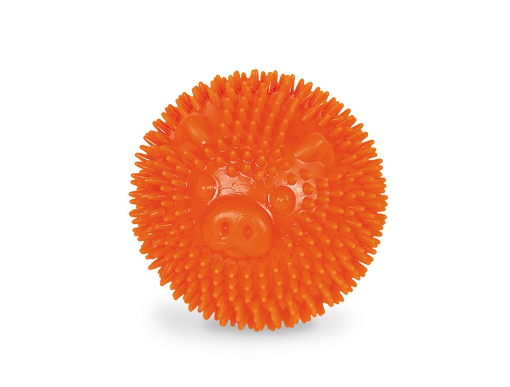 TPR stekelige bal "Varken" 6,5 cm oranje