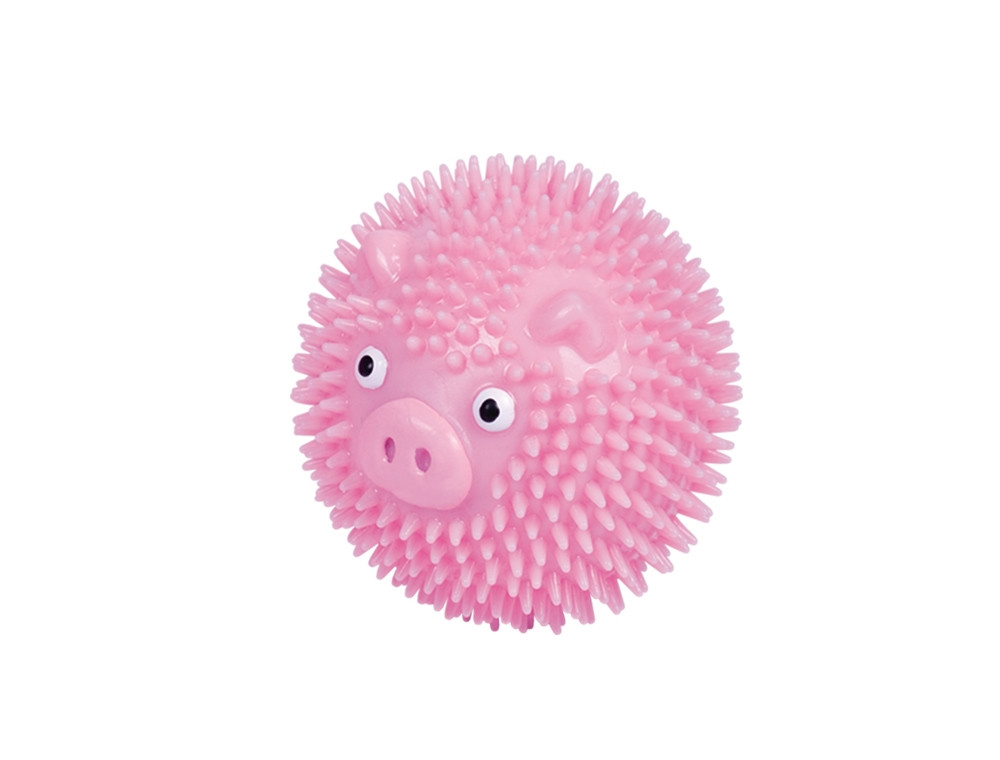 TPR puistjesbal "Varken" 6,5 cm roze