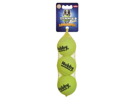 [NB60482] Tennisbal met pieper M 6,5 cm; Net of 3 st. 