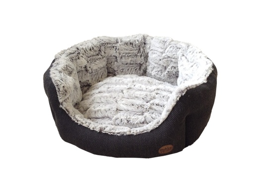 [NB60513] Comfortbed ovaal "CACHO" l x b x h: 45 x 40 x 19 cm donker grijs