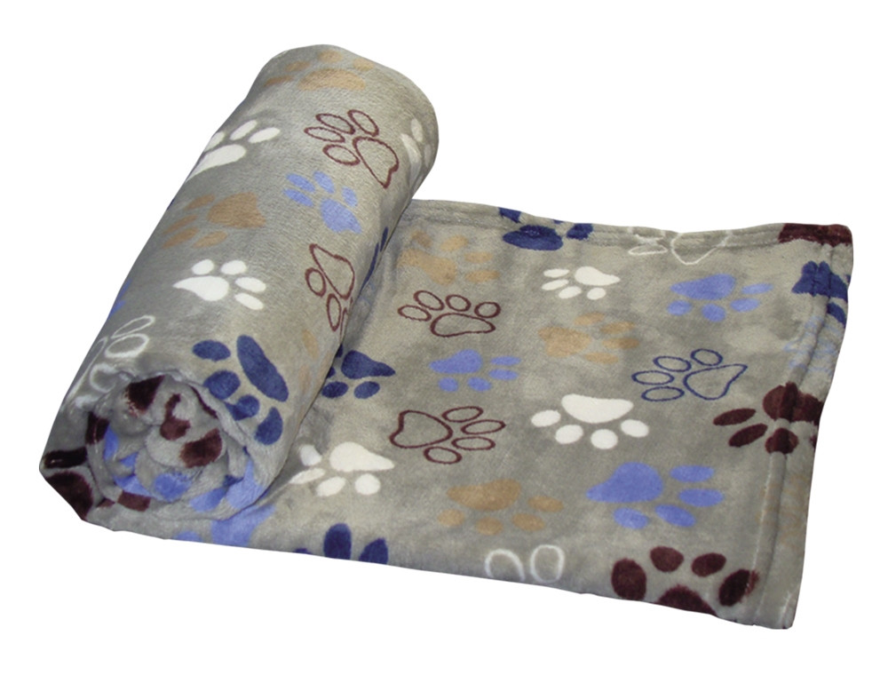 Fleeceplaid "LISSI" Klassiek l x b: 100 x 150 cm licht grijs