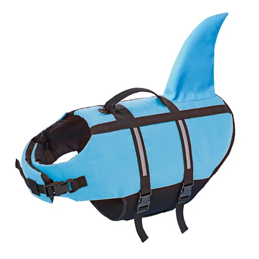 [NB61031] Drijfhulpmiddel voor honden "Sharki" maat: S; 30 cm licht blauw