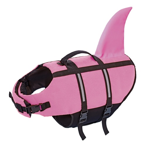 [NB61038] Drijfhulpmiddel voor honden "Sharki" maat: M; 35 cm roze