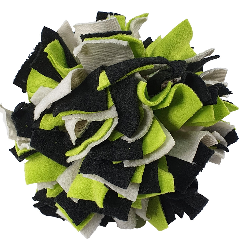 Snuffelbal "KLEUR"   20 cm groen-zwart-grijs