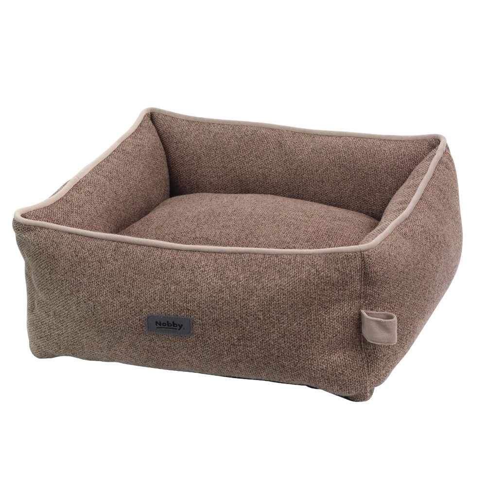 Comfortbed vierkant "LINOU" l x b x h: 75 x 60 x 23 cm bruin