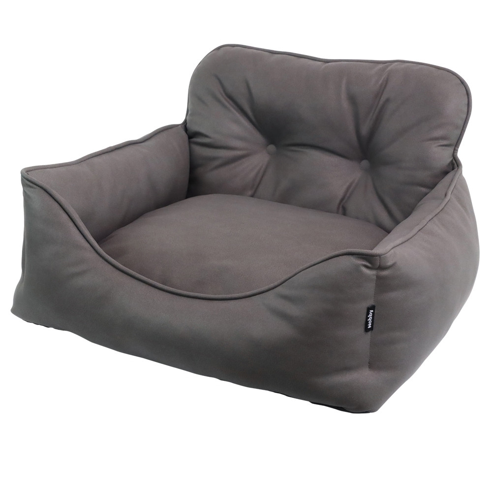 Comfortbed vierkant "ENOCK" l x b x h: 65 x 60 x 21/36 cm donker grijs
