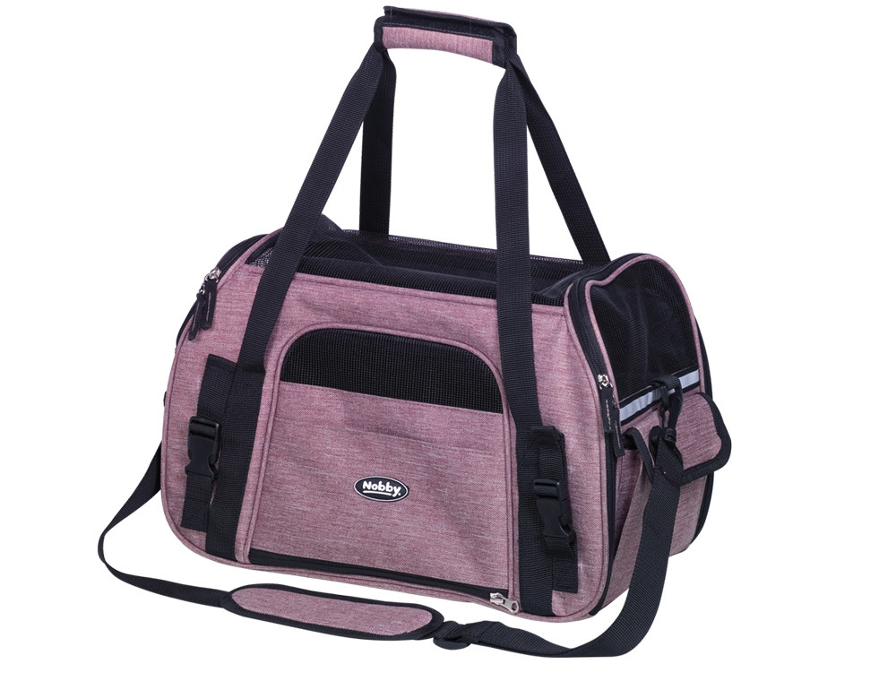 Vervoerder "LUJAN" M: 43 x 23 x 29 cm stoffig roze