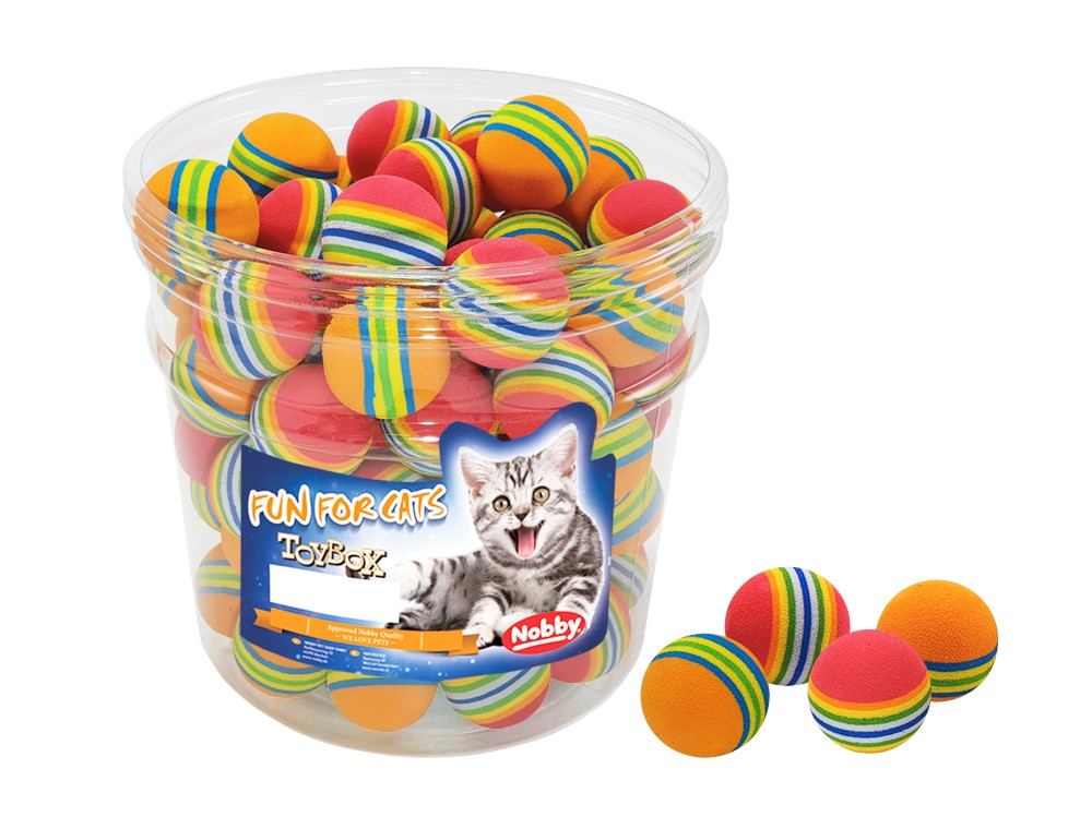 Speelgoedkist kat Tube 80 st,  3,5 cm Mix kleuren