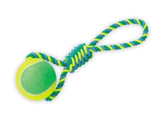 [NB67056] Touwspeelgoed, Touw met tennisbal XXL 50 cm, ball  12 cm 