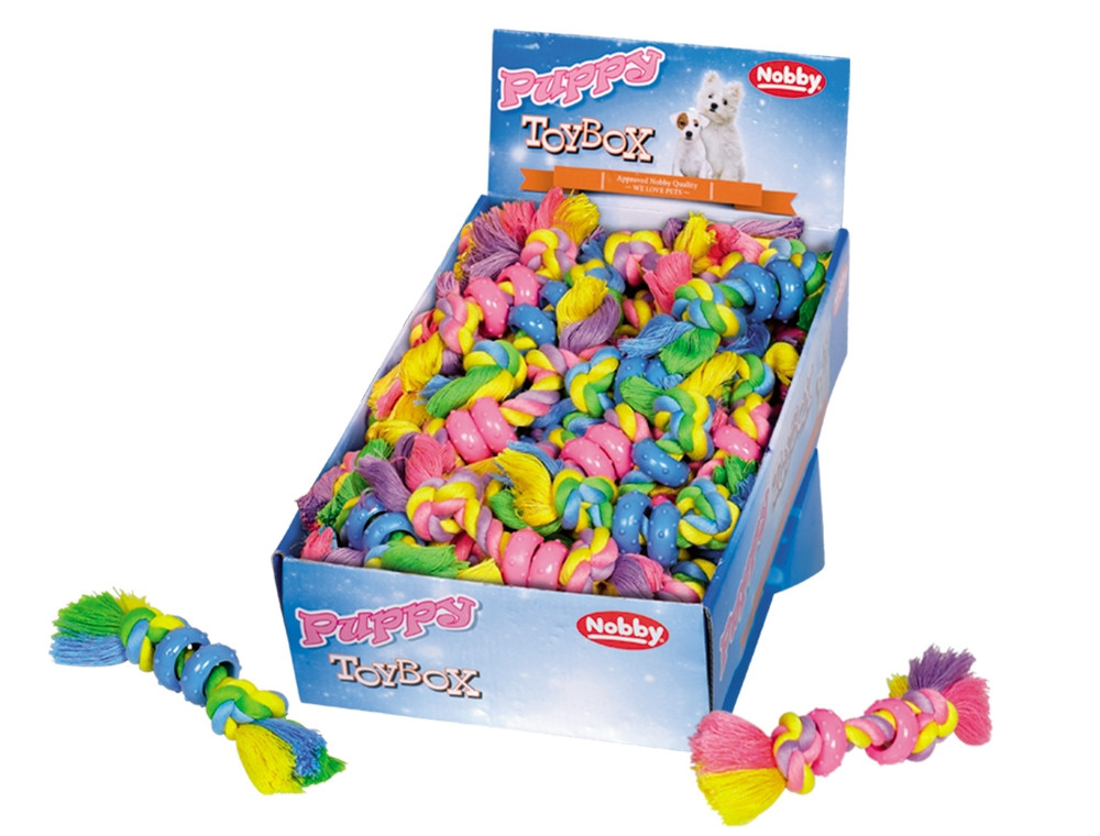 Touwspeeltje, Touw met rubber voor puppy's