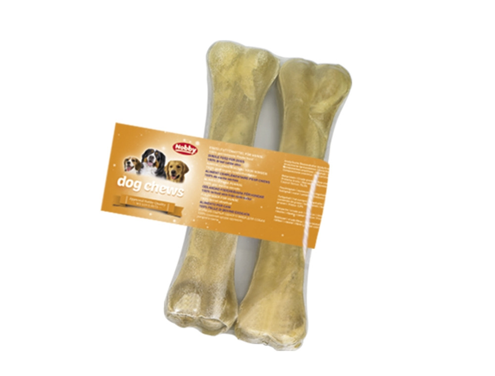 Botten van ongelooide huid geperst 2 stuks; 21,5 cm; 170 g 