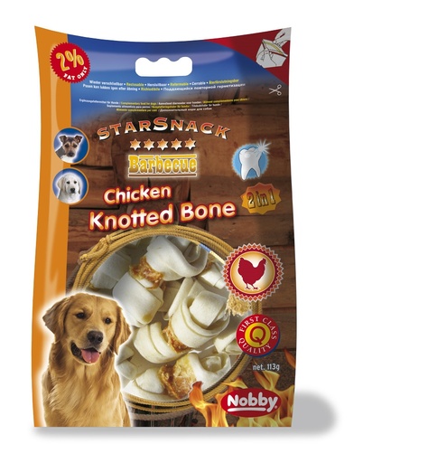 [NB68018] StarSnack Barbecue Kip Geknoopt Bot 7,5 cm, 113 g 