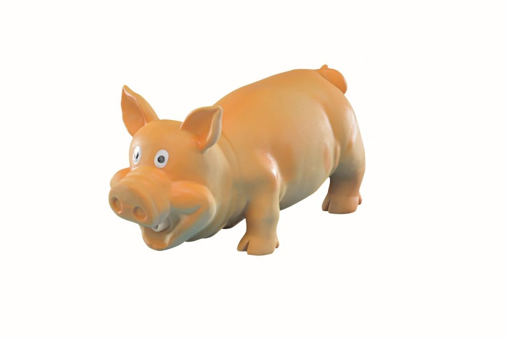 Latex varken 21 cm bruin