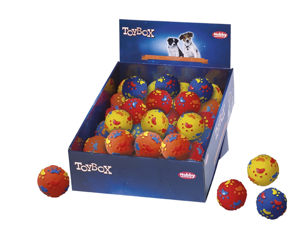 Latex pootballen display 36 stuks à 6,5 cm 
