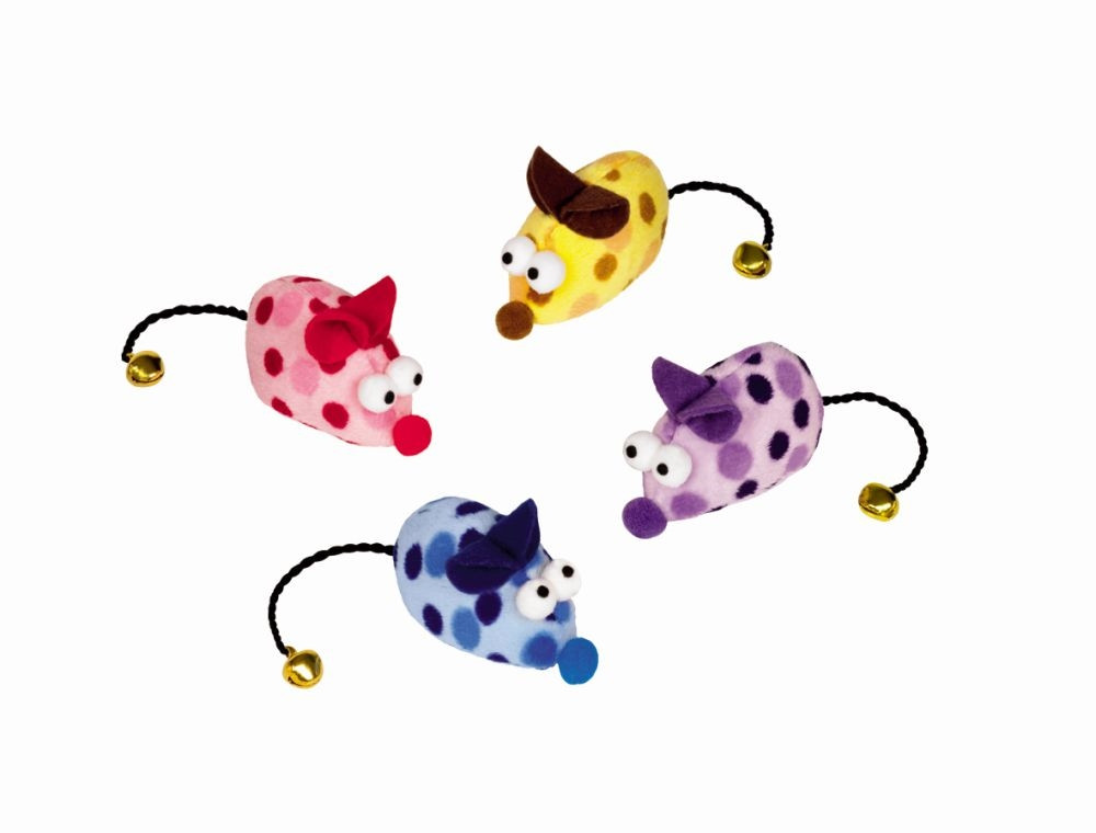 Pluche muis met kattenkruid