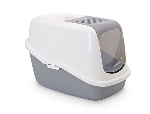 [NB72065] Kattentoilet "NESTOR" 56 x 39 x 38,5 cm grijs / wit