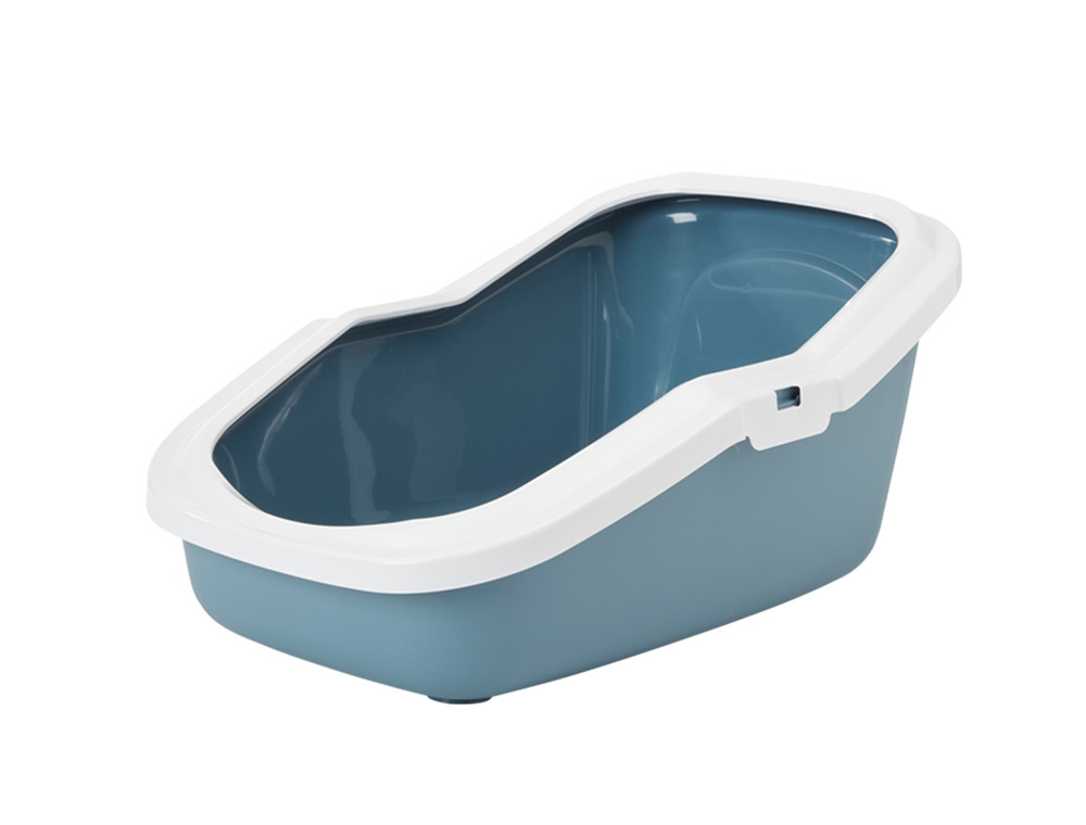 Kattentoilet met rand "Aseo" 56 x 39x 27,5 cm licht groen-wit