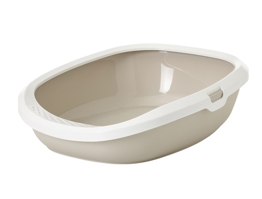 [NB72193] Kattentoilet "Gizmo Large" 52 x 39,5 x 15 cm mocca-wit
