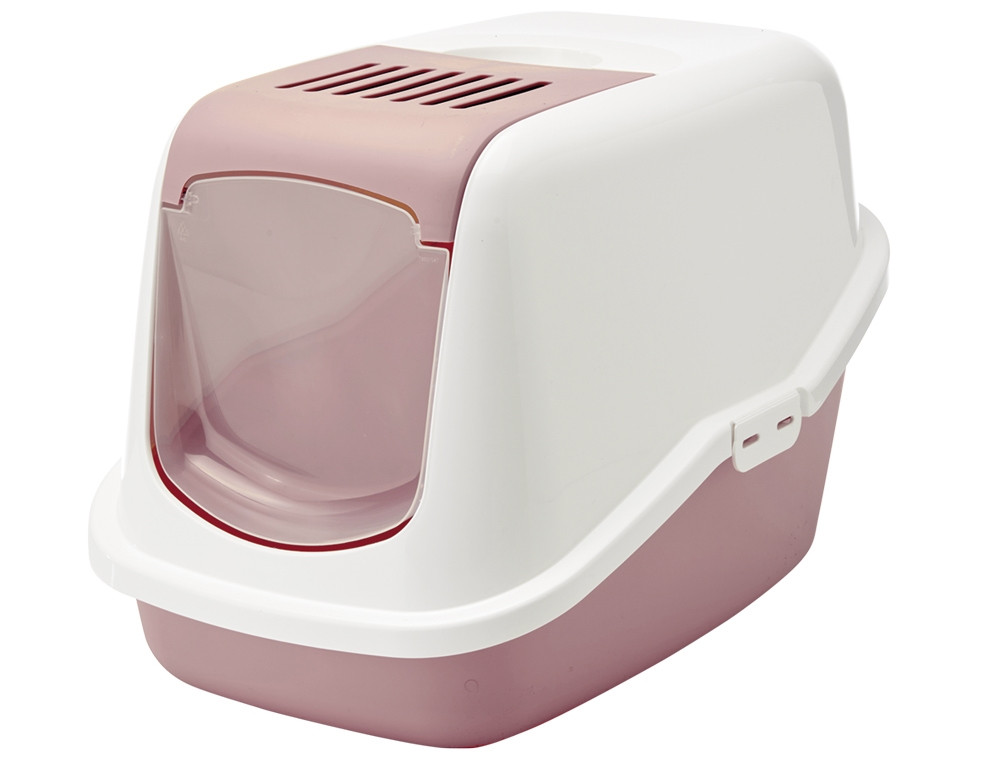 Kattentoilet "Nestor" 56 x 39 x 38,5 cm ash rose-wit