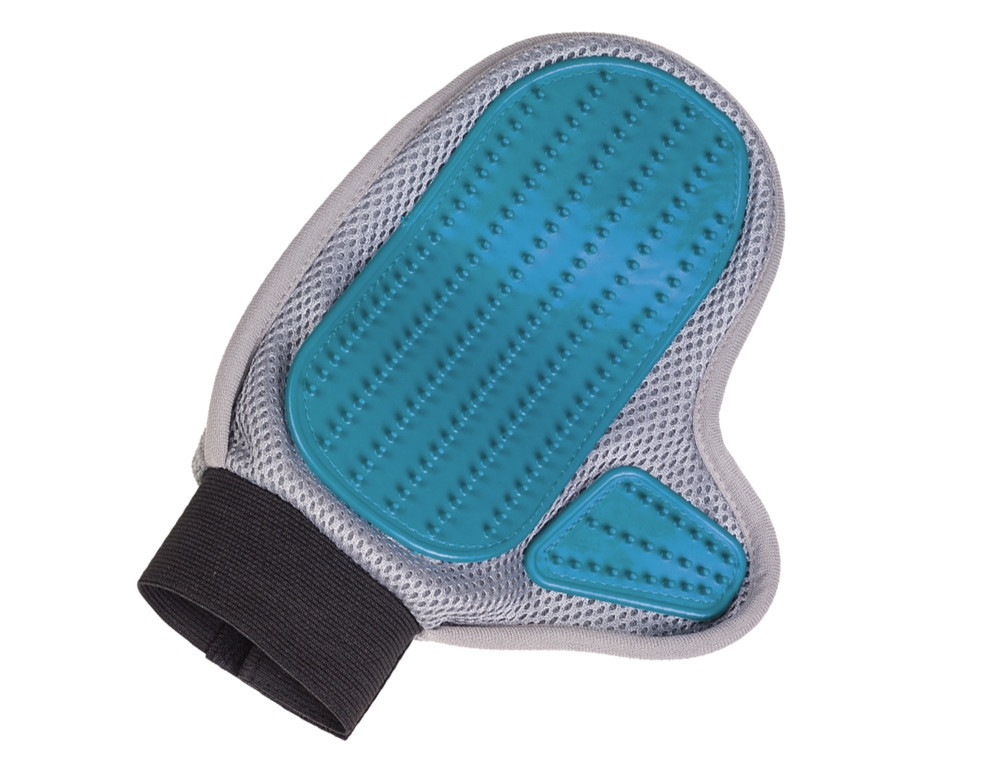 Verzorgingshandschoen met rubber en microvezel  
