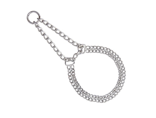 [NB73036] Kettingen choker, twee rijen, chroom l: 45 cm;  2,5 mm 