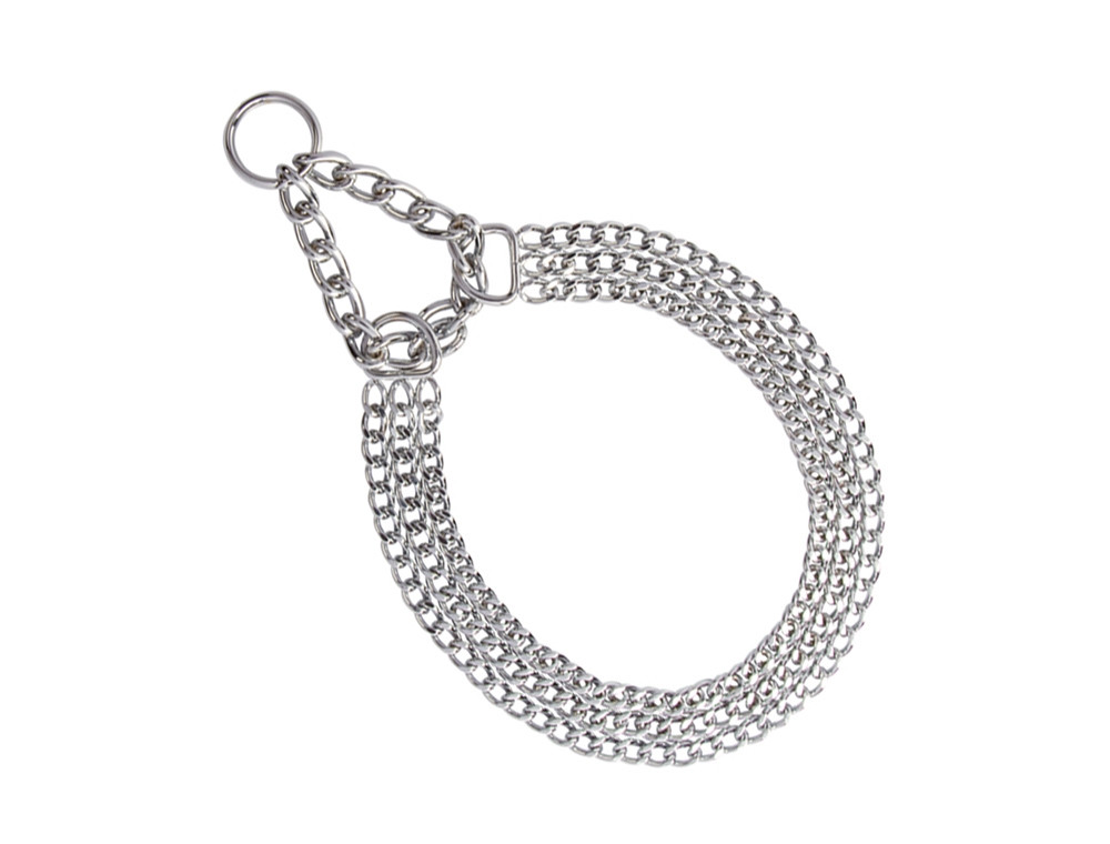 Kettingen choker, drie rijen, chroom l: 65 cm;  2,0 mm 