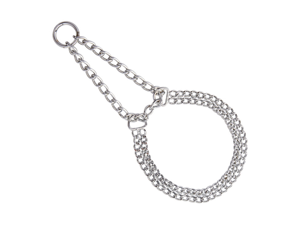 Kettingen choker, twee rijen, chroom l: 65 cm;  3,0 mm 