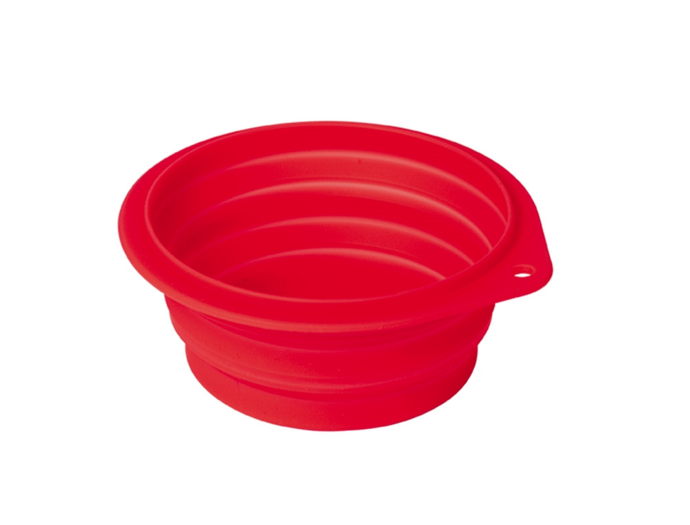 Siliconen kom, opvouwbaar approx. 500 ml rood