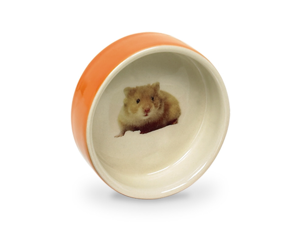 HAMSTER keramische schaal 7,5 x 2,5 cm; 55 ml oranje